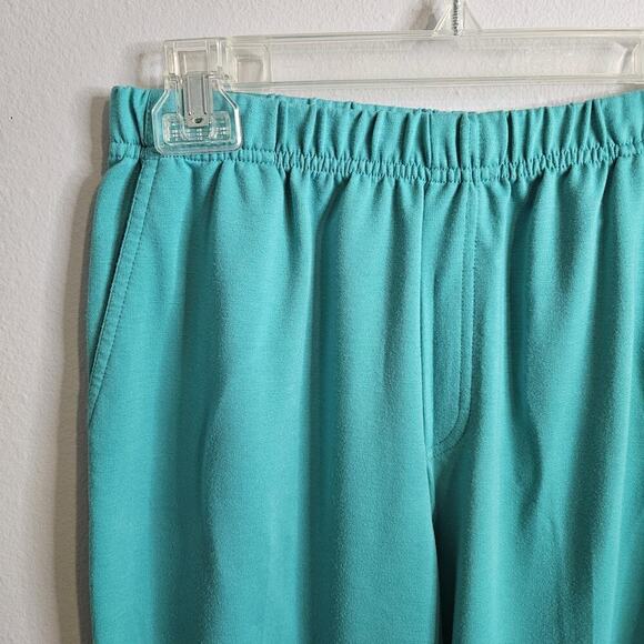 Links Womens 2pc Capri Set Green White Pull On Stretch Pockets Soft Knit Sz S - Picture 8 of 16